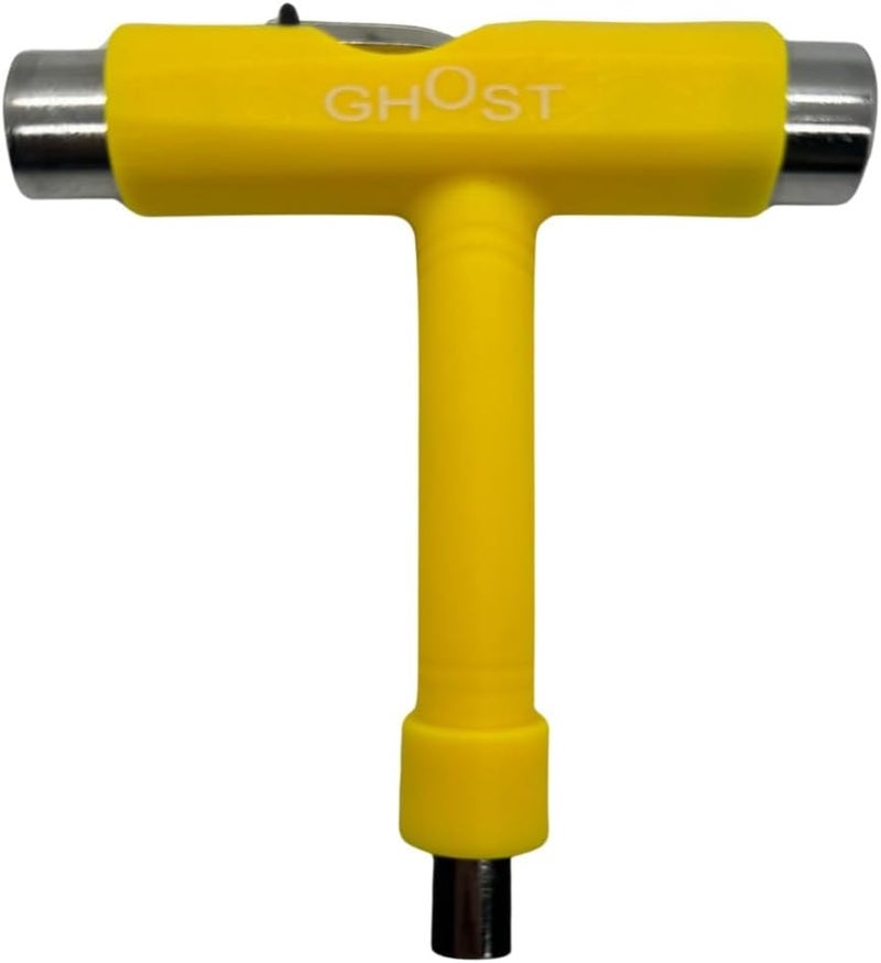 GHOST BOARDS Skate Tool All-In-One - Multi-Function Roller Skate Tool With T-Handle, Allen Key & Screwdriver for Easy Adjustments - Skate Key Fits Any Pocket- Skates Tools You’ll Always Carry - Yellow - Image 2